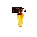Rustic Iron Sconce Vase - Amber