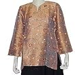 Kurti Rust Womens Top India Clothing Ladies Summer Fashion Embroidery Size S