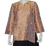 Kurti Rust Womens Top India Clothing Ladies Summer Fashion Embroidery Size S