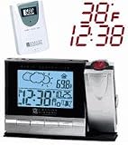 Oregon Scientific BAR338PA ExactSet Projection Clock with Cable-Free Weather Forecaster