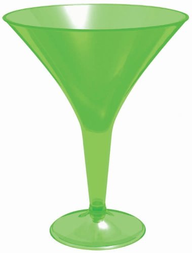 Green Martini Glasses, 20pk