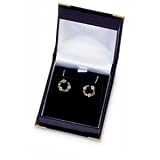 Blue Crocodile Grain Pendant Earring Box Blue Croco Pend Flap Ear Box
