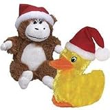 Babble Buddies Holiday Monkey Dog Toy - Small