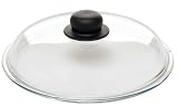 Pyrex Frying Pan,Saucepan,Glass Lid, Black Grip, 28 cm, Convex shape