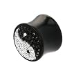 5/8" Gauge Austrian Crystal Ying Yang Saddle Plug