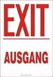 ENGLISH/GERMAN EXIT Dura Aluma-Lite Sign