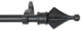 Window Curtain Rod / Drapery Rod 28 Inch-48 Inch Arrow Black