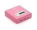 RIF6 Nova Portable Wireless Multiple USB Charger; 5000mAh External Battery Power Bank for iPhone, Samsung and Mobile USB Devices with LCD Display Screen (Pink)