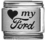 Clearly Charming Heart my Ford Laser Italian Charm