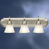Kichler Brushed Nickel Builder Plus Bathroom & Vanity 3 Bulbs