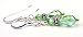 August PERIDOT Silver Swarovski Crystal Beaded Birthstone Dangle Earrings