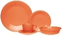 Fiesta 20-Piece, Service for 4 Dinnerware Set, Tangerine