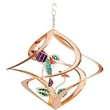 Outdoor Living : 14 Mosaic Hummingbird Cosmic Wind Spinner