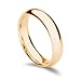 14k Yellow Gold Comfort Fit Women's Band, 4mm.