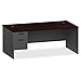 Lorell 97113 Pedestal Desk,Left,72-Inch Wx36-Inch Dx29-1/2-Inch H,My/CCL