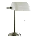 Brushed Nickel Banker Desk Lamp