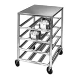 Mobile Aluminum Can Rack with Work Table