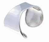 Sterling Silver Tapered Center Polished Cuff Bracelet