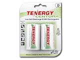Tenergy Centura D Size Low Self-Discharge (LSD) NiMH Rechargeable Batteries, 1 Card 2xD