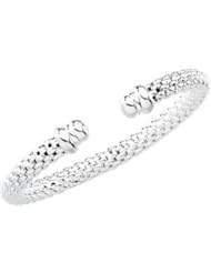 7.25 mm Raspberry Cuff Bracelet Sterling Silver 7.5 Inch Ch316