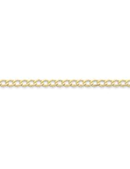 10k Yellow Gold 8in 5.25mm Semi-Solid Curb Link Chain Bracelet. Metal Wt- 3.49g