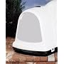 Indigo Dog House Door, Medium Clear