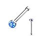 Inspiration Dezigns 20G Opalite Flat Top 316L Surgical Steel Nose Stud (Sold Individually)