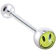 Smiley Face Logo Barbell Tongue Ring