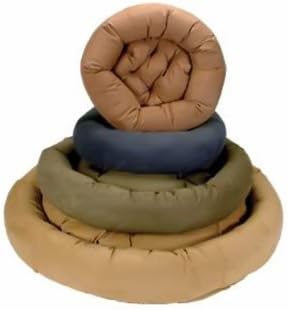 Snoozer Pet Dog Cat Puppy Indoor Soft Comfortable Round Bolster Sleeping Rest Bed Extra Large Butter