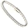 Sterling Silver Square White CZ Tennis Bracelet