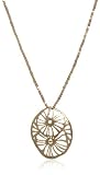 Kenneth Cole Filigree Worn Gold-Tone Pendant