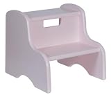 Child's Classic Wooden Step Stool in Soft Pink