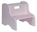 Child's Classic Wooden Step Stool in Soft Pink