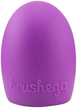 HHE 2PCS Fashion Cleaning Brush Egg Wash Silica Makeup Brush Cosmetic Tools Clean Glove Scrubber（D purple）