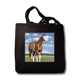 Horse - Champion Paint Quarter Horse - Tote Bags