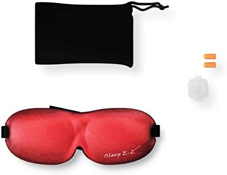 Sleep-EZzzz Sleep Kit : 3D Sleep Mask, Travel Kit : Aids in dealing with Insomnia, Comes With Eye Covers, Ear Plugs, storage Bag, Door Hanger, eBooks, and Lifetime Guarantee (Pink)