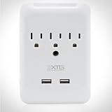 Buy 3 AC + 2 USB Wall Plate and Slim Surge Protector - Add Additional Outlets and USB...