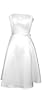 50's Strapless Satin Formal Bridesmaid Prom Dress Holiday Gown, 2X, White
