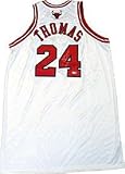Tyrus Thomas Autographed White Game Used Chicago Bulls Basketball Jersey - Autographed NBA Jerseys