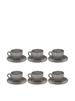 SCANDI CHIC Set Taza de Té con Plato 6 Uds.