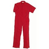 Walls Mens Work Wear Short Sleeve Poplin Coveralls Red Short 46