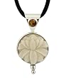 Sterling Silver Buddhist Symbol Lotus Pendant