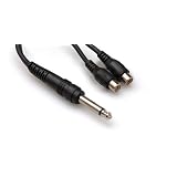 Hosa Cable YPR103 Mono 1/4 Inch Male to Dual RCA F Y Cable