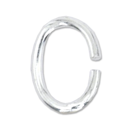 Beadalon Jump Ring 5 by 6-1/2mm Nickel Free Silver, Plated, 40-Piece