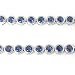Iced Out Silver 6mm Bezel Sapphire Blue CZ Bullet Necklace