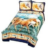 Horses Blanket and Sham Bedding Set