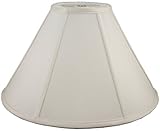 American Pride Lampshade Co. 19-78090220A Round Soft Tailored Lampshade, Shantung, Off-white