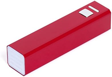 2600mah Power Bank - Metal Construction, Lightweight and Compact, Premium Quality, LED Charge Indicator, Li Ion Battery, Ce, Rohs and FCC Certified(red)