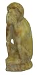 Single soapstone monkey - hand carved stone