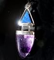 Lapis & Fluorite Sterling Silver Combo Pendant ENERGY!